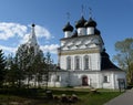 Old brick Orthodox Church of the Savior the all-merciful, built in Belozersk in 1716. Vologda region