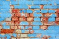 Old brick painted wall