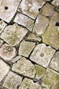 Old brick paving background closeup. Vintage brick texture Royalty Free Stock Photo