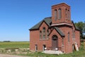 Old brick prairie church Saskatchewan Royalty Free Stock Photo