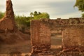 Ruins of old brick sugar mill in Todos Santos, Baja, Mexico Royalty Free Stock Photo