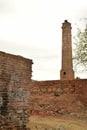 Ruins of old brick sugar mill in Todos Santos, Baja, Mexico Royalty Free Stock Photo