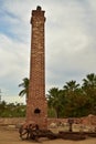 Ruins of old brick sugar mill in Todos Santos, Baja, Mexico Royalty Free Stock Photo