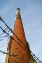 Old brick smoke stack. Royalty Free Stock Photo
