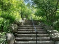 Old brick and stone staircase in Central Park, New York Royalty Free Stock Photo