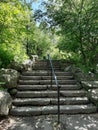 Old brick and stone staircase in Central Park, New York Royalty Free Stock Photo