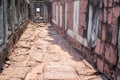 Old brick walk way in sunlight Royalty Free Stock Photo