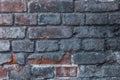 Old brick wall. Abstract gray dirty wall. Grunge texture. Dark vintage brickwork. Concrete stone background. Royalty Free Stock Photo