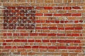 Old brick wall american flag painted overlay stars and stripes 2020 usa american election graphic