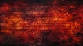 Old Brick Wall Background, Fiery Colors Grunge Texture Or Pattern For Design. Generative Ai