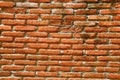 Old brick wall background , brick wall texture , old broken brick , cement joints , close-up Royalty Free Stock Photo