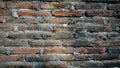 Old brick wall background, brick wall texture, structure. old broken brick, cement joints, close-up. Crumbling from old age Royalty Free Stock Photo