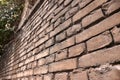 Weathered Brick Wall Pattern at angle Royalty Free Stock Photo