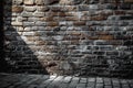 Old brick wall built with weathered stone material, displaying rusticity Royalty Free Stock Photo