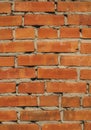 Old brick wall close-up. Background image with brick texture.
