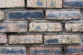 Old brick wall close up. Detail of the facade of a house Royalty Free Stock Photo