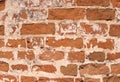 Old brick wall collapses, brick background