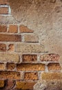 Old brick wall cracked vintage background. Royalty Free Stock Photo