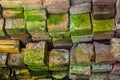 Old brick wall cracked vintage background. Royalty Free Stock Photo