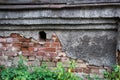 old red brick wall texture background. fragment of the old, coll Royalty Free Stock Photo