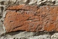 Old brick in an old wall Royalty Free Stock Photo