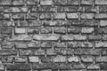 Old brick wall in grey, antique grungy texture, blank background with space for text Royalty Free Stock Photo