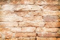 Old brick wall in  horizontal line patterns texture for background Royalty Free Stock Photo