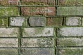 Old brick wall of the house.