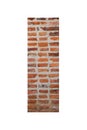 Old brick wall isolated white background