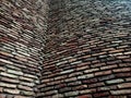 Old brick wall with lots of texture and colors. Royalty Free Stock Photo