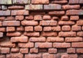 Old brick wall needs renovation Royalty Free Stock Photo