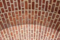 Old brick wall, old texture of red stone blocks close up Royalty Free Stock Photo