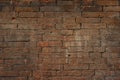 Old brick wall, old texture of red stone blocks close-up Royalty Free Stock Photo