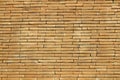 Old brick wall, old texture of red stone blocks closeup Royalty Free Stock Photo