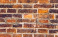 Old brick wall, old texture of red stone blocks closeup. The texture of the brick. Background of empty brick basement wall. Grunge Royalty Free Stock Photo