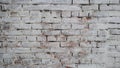 Old brick wall painted white. Background, texture, blank. Close-up Royalty Free Stock Photo