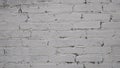Old brick wall painted white. Background, texture, blank. Close-up Royalty Free Stock Photo