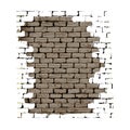 Old brick wall with plaster white background Royalty Free Stock Photo