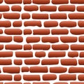 Old brick wall Red seamless background illustration - texture pa Royalty Free Stock Photo