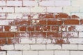 Old brick wall red white texture background. old building Royalty Free Stock Photo