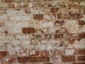 Old brick wall. Shabby surface of ancient masonry. Royalty Free Stock Photo