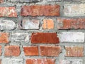 Old brick wall with sharp texture. Royalty Free Stock Photo