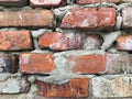 Old brick wall with sharp texture. Royalty Free Stock Photo