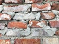 Old brick wall with sharp texture. Royalty Free Stock Photo