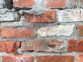 Old brick wall with sharp texture. Royalty Free Stock Photo