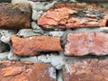 Old brick wall with sharp texture. Royalty Free Stock Photo