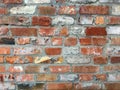 Old brick wall with sharp texture. Royalty Free Stock Photo