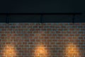 Old Brick wall with soft lighting interior Royalty Free Stock Photo