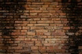 Old brick wall with stains. Dirty brick walls that are not plastered background and texture. Background of old vintage brick walls Royalty Free Stock Photo