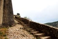 Stairway to Heaven Blue Sky Brick Wall Staircase Beautiful View Landscape Landmark Ancient Stone Brick Wall Royalty Free Stock Photo